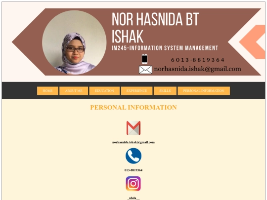 personal information screenshot