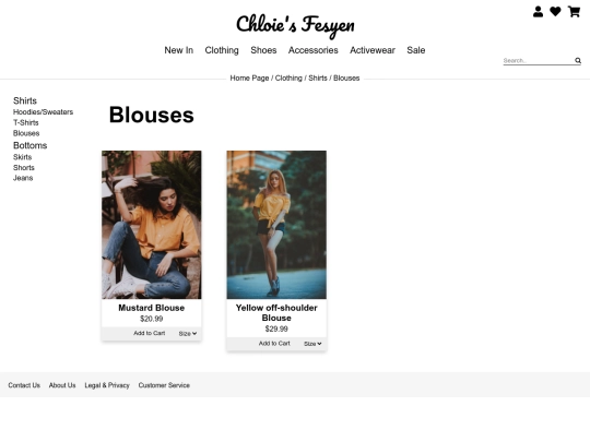 clothing-blouses screenshot