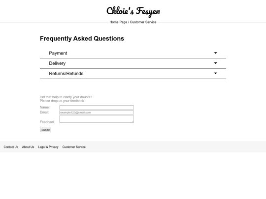 customer-service screenshot
