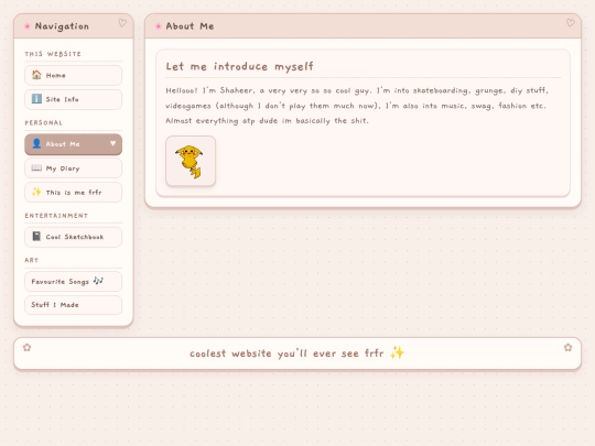 about-me screenshot