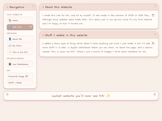 site-info screenshot