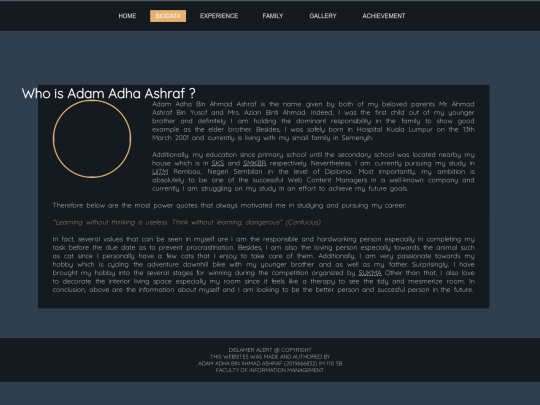 biodata screenshot