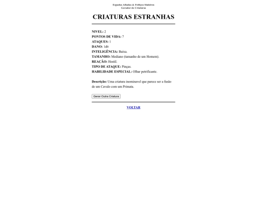 CRIATURAS screenshot