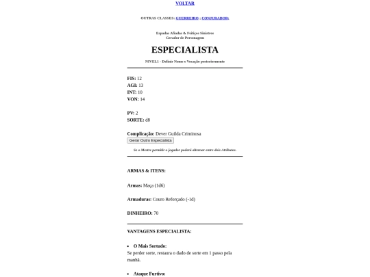 ESPECIALISTA screenshot