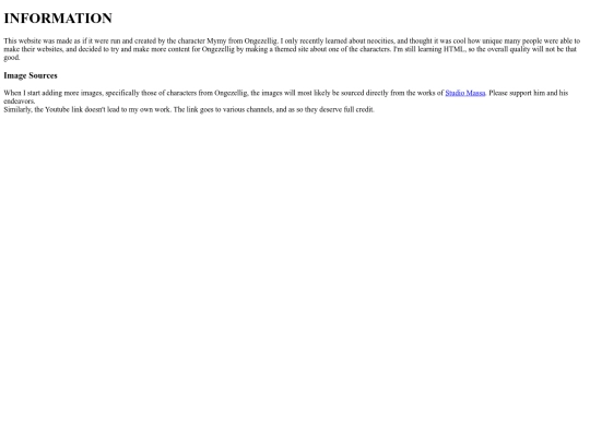 Information screenshot