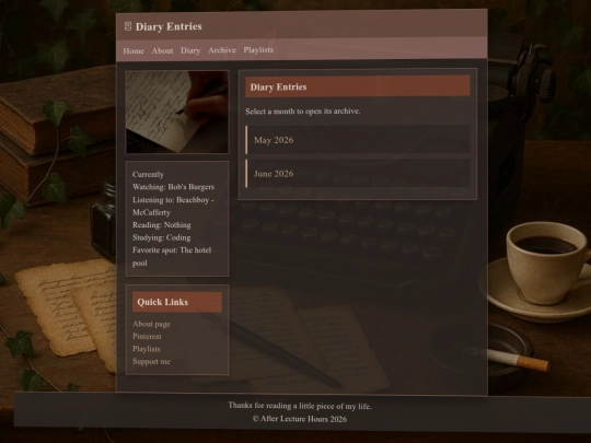 diary screenshot