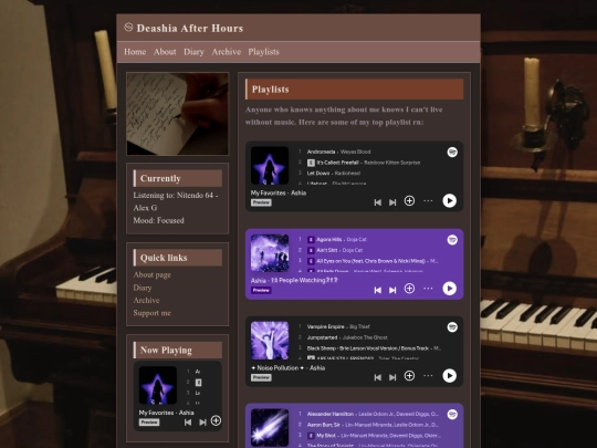 playlists screenshot