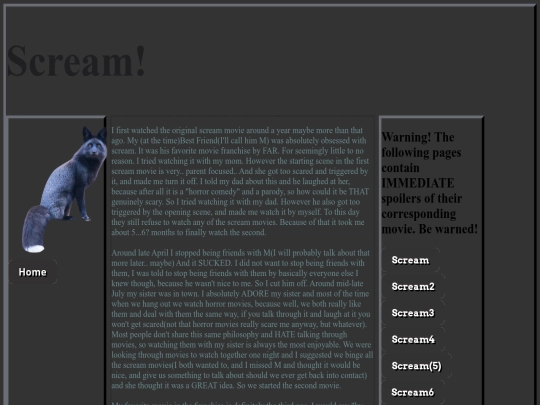 Scream screenshot