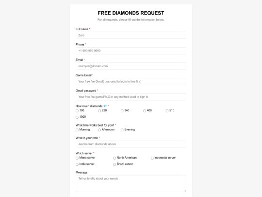 pages/Diamonds screenshot