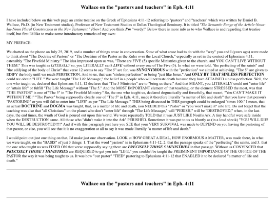 Wallace-on-pastors-and-teachers-Eph-4-11 screenshot