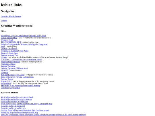 art/web/lesbian/links screenshot