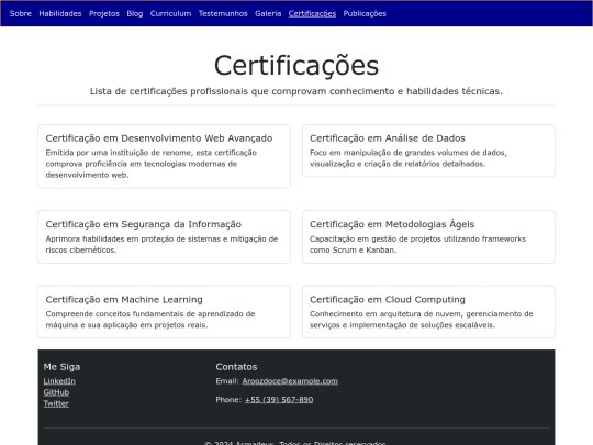 web/certificacoes screenshot
