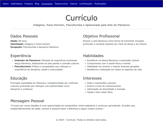 web/curriculum screenshot