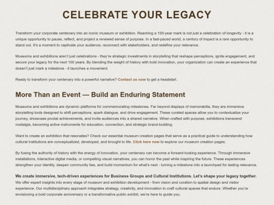 centenary museums 1 screenshot