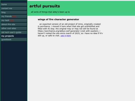 projects screenshot
