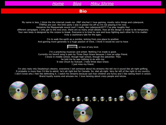 pages/bio screenshot