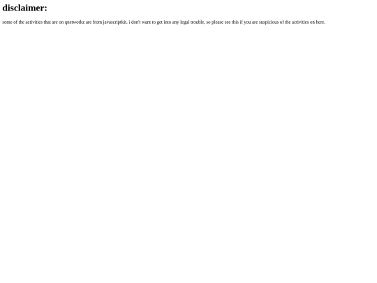 disclaimer screenshot