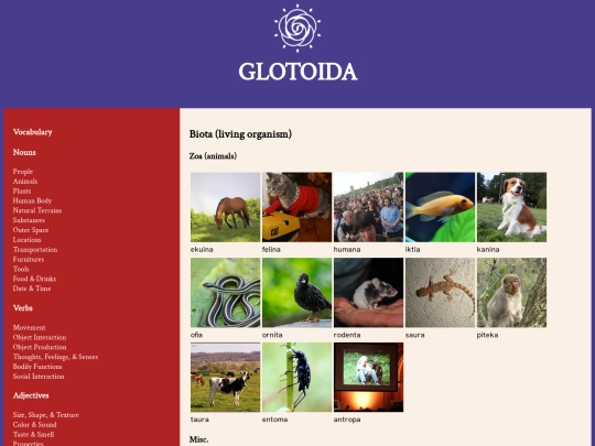 vocabulary/animals screenshot
