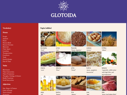 vocabulary/food screenshot