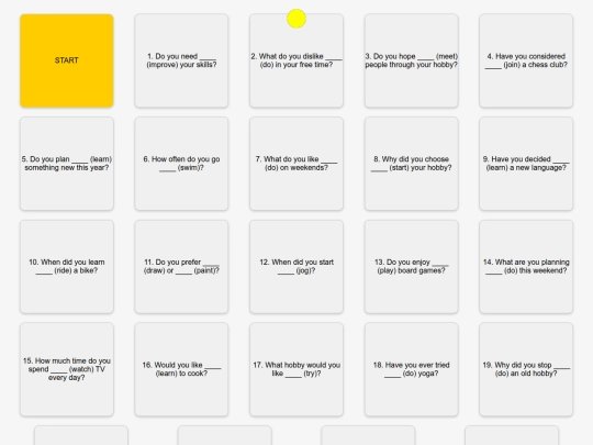 Gerund-infinitive Board Game screenshot