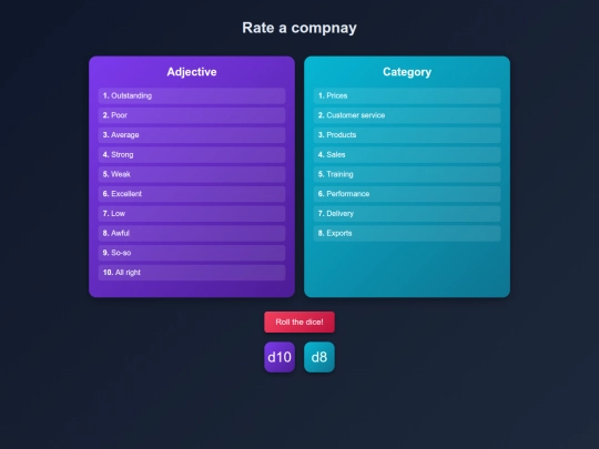 Rate a company screenshot