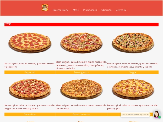 Menu screenshot