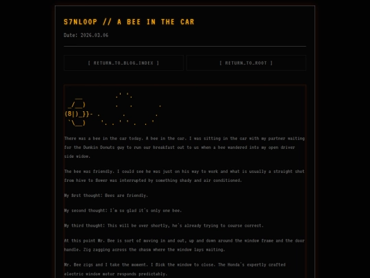 blog/abeeinthecar screenshot