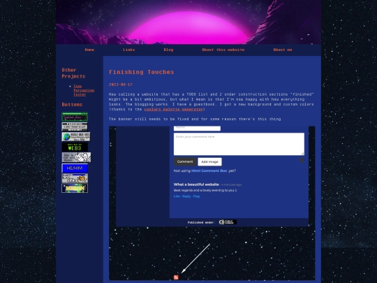 about-website/finishing-touches screenshot
