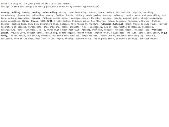 V5/extra pages/interests screenshot