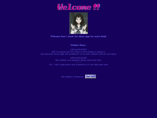 welcompage screenshot