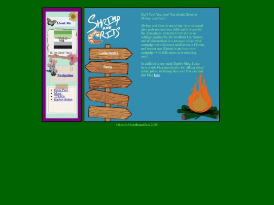 shrines/podcasts/shrimpncrits screenshot