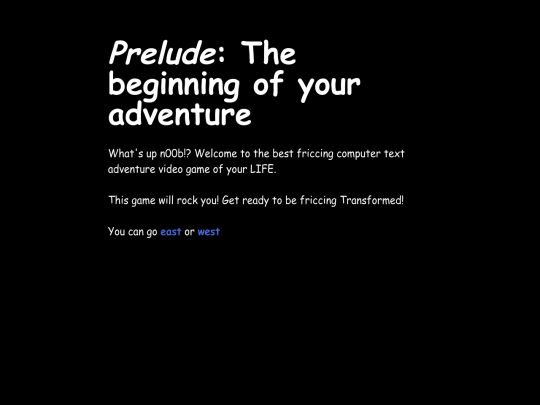 textadventure screenshot