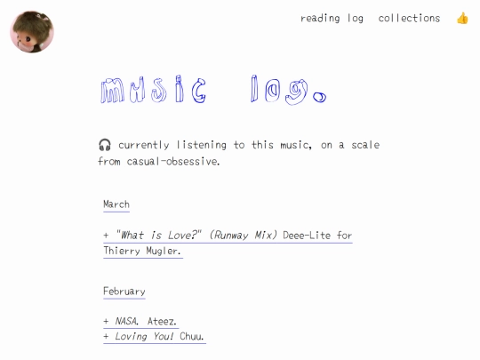 musiclog screenshot