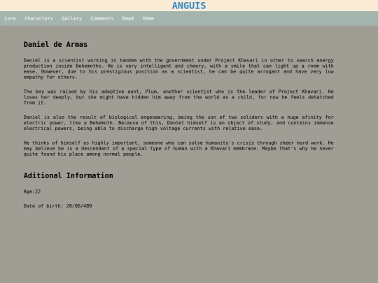 Anguis/Characters/Daniel screenshot