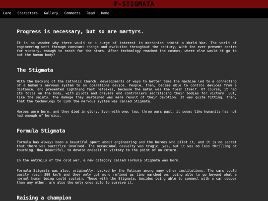 stigmata/Lore screenshot