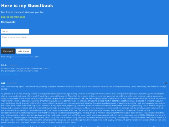 guestbook screenshot