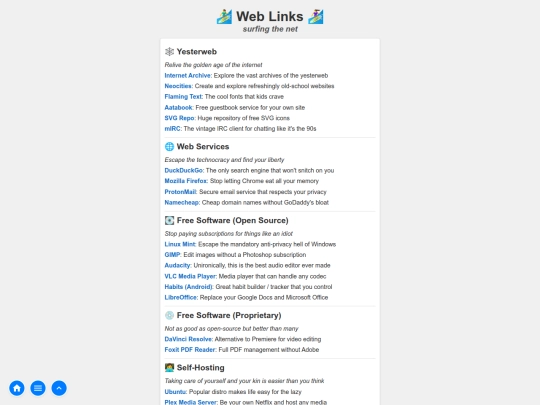 links screenshot