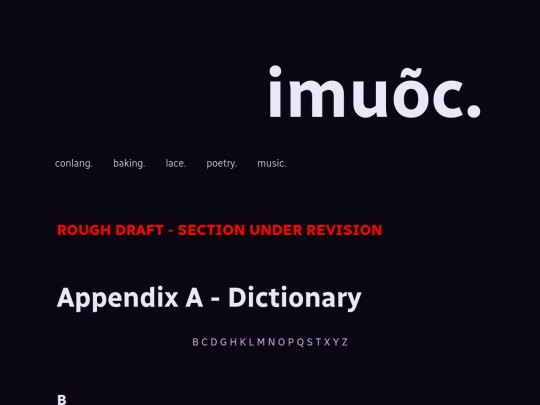 conlang/dictionary screenshot