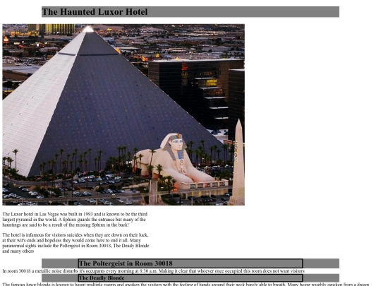 Luxor Hotel screenshot