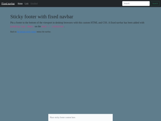 stickyfooter screenshot