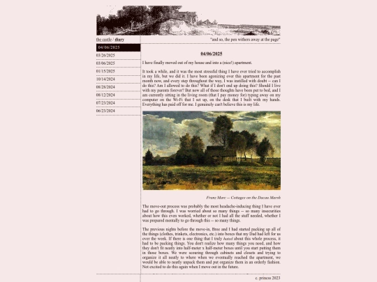 diary screenshot