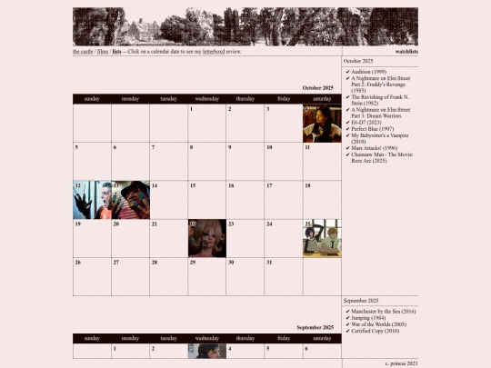 films/lists screenshot