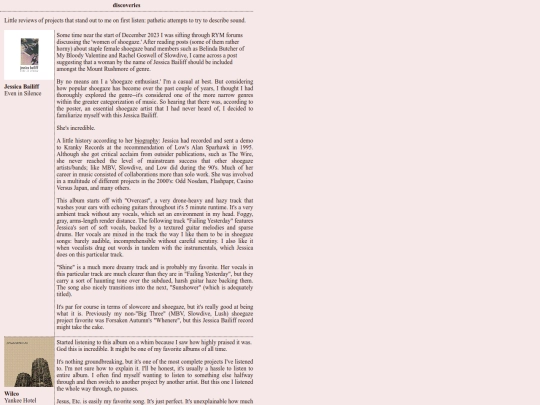 music-pages/discoveries screenshot