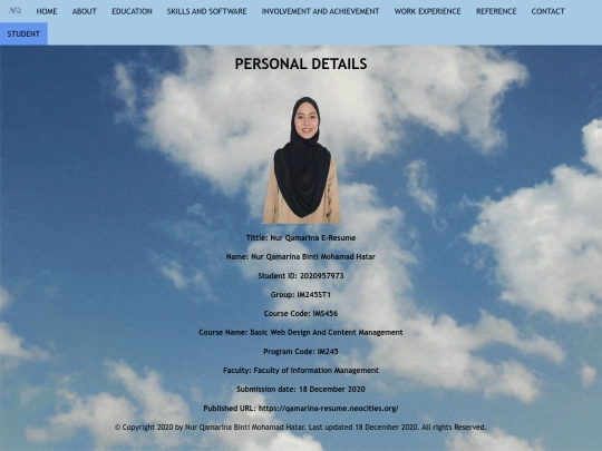 student screenshot
