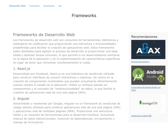 act25/frameworks screenshot