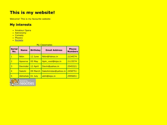 index screenshot