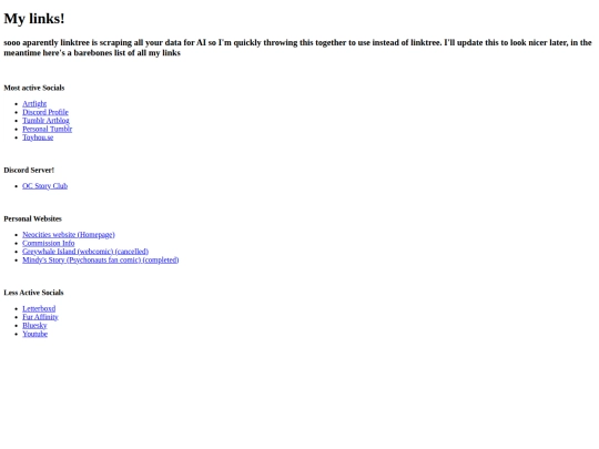 links screenshot