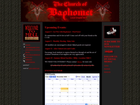 events screenshot