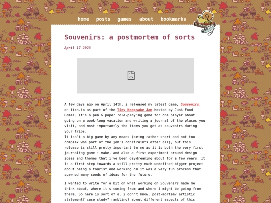 posts/2023-04-17-souvenirs-a-postmortem-of-sorts screenshot