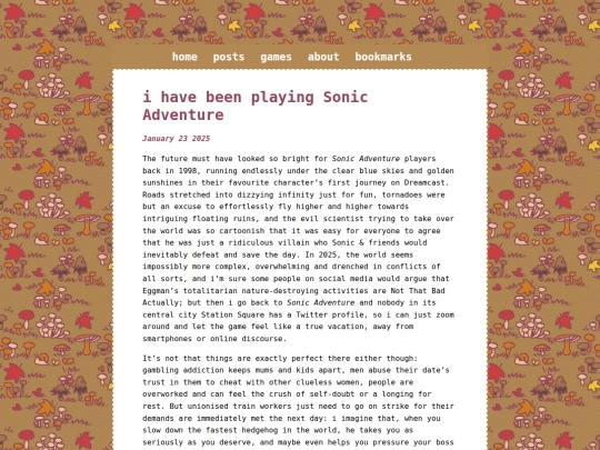 posts/2025-01-23-I-have-been-playing-Sonic-Adventure screenshot